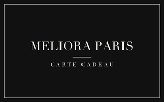 Carte cadeau Meliora Paris, texte « CARTE CADEAU » imprimé