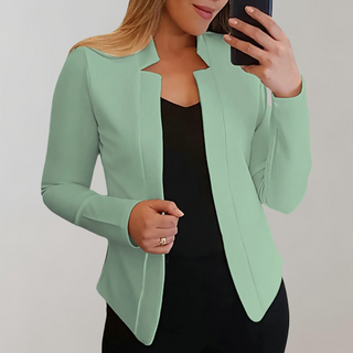 Veste blazer femme Daisy™ menthe, col châle, manches longues, devant ouvert