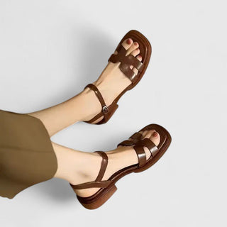 Sandales combinées Deliane™ à brides marron et semelle marron