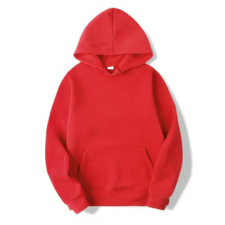 Sweat à capuche femme rouge, poche kangourou et capuche avec cordon