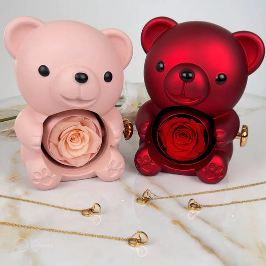 Eternal Bear &amp; Personalized Necklace